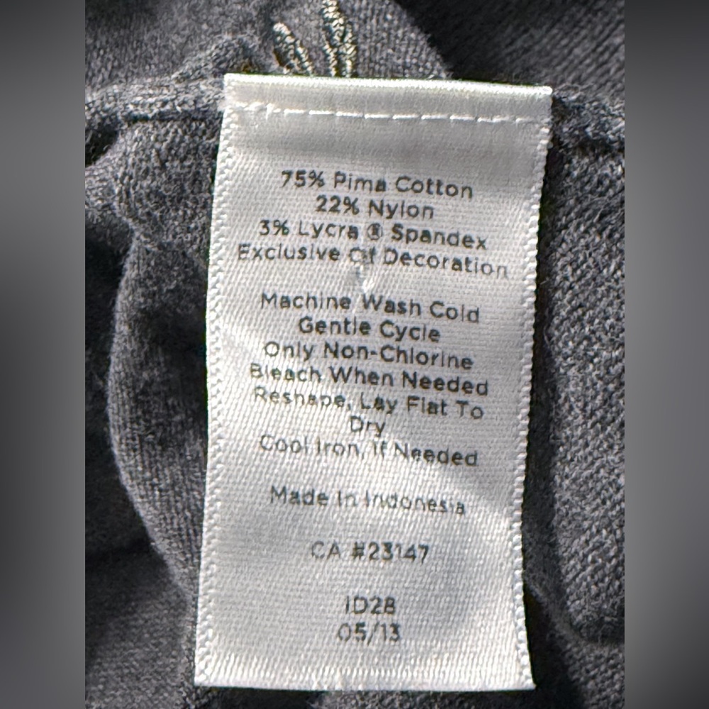 Talbots Pima Cotton Cardigan 1X Gray Button Front Lightweight Sweater - Picture 17 of 17